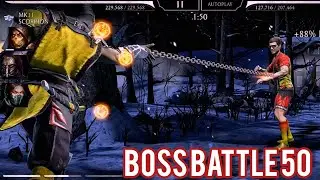 Earthrealm tower Boss battle 50 #mkmobile  #bossbattle #earthrealmtower #scorpion #mk11team #battle