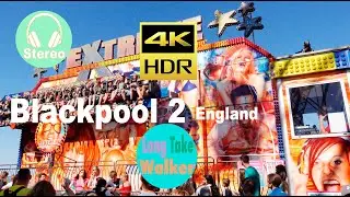 [4k] HDR - Virtual walking tour- Blackpool North Pier, England Episode 2 - Stereo