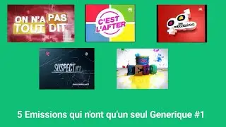 5 Emissions qui n'ont qu'un seul generique #1