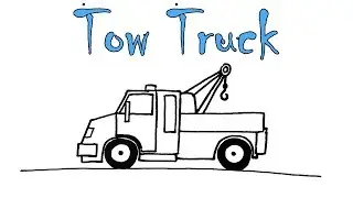 How to Draw a Tow Truck - VERY EASY FOR KIDS