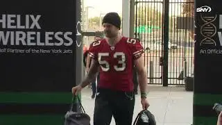 TRENDING: #Jets punter Thomas Morstead is repping HC Jeff Ulbrich's #49ers jersey.