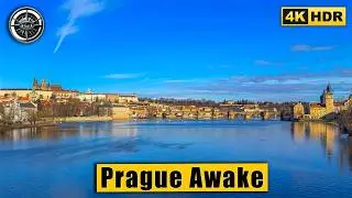 Prague Morning Awake Magic | 9 AM Sunny Monday Walk | 4K HDR ASMR