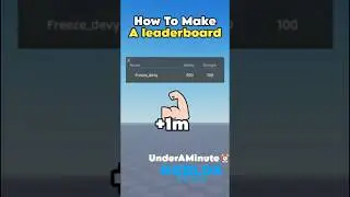 How to make a Leaderboard in Roblox Studio #roblox