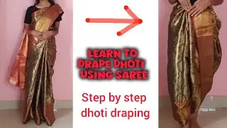Learn dhoti saree draping step by step. For beginners. #saree #dhotisaree #kashta #sareedraping #yt