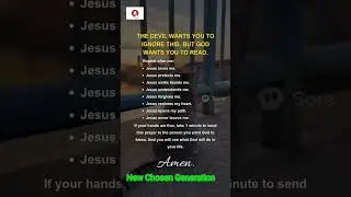 The D@vil wants you to ignore this! #holypeople #godspeople #chosenone #royal