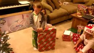 Lego Christmas presents- amazing reaction.