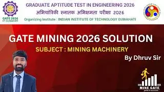 GATE 2026 Mining Engineering Solution | Mine Machinery Solution by Dhruv Sir @mine_gate