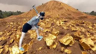 Girl Found Huge Gold Treasure & Agate Gemstone Under Stone / Amazing Found Treasure GOLD Under Stone