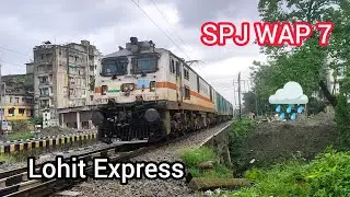 Rainy Day🌧️with Lohit Express lead by Samastipur WAP 7⚡moving towards KYQ#train#indianrailways#yt