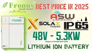 Fronus Solax Power TP-LD53 100AH 5.3KWH 51.2V IP-65 Lithium Ion Battery 🔋 Detail Review Unboxing.