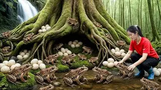 Full Video Harvesting 1000kg of Frog, Duck Eggs by the Stream - Bringing them to market