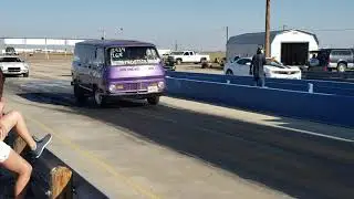 Fast purple van