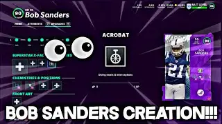 90 OVERALL BOB SANDERS HAS BEEN CREATED!!!!||MADDEN 21 ULTIMATE TEAM