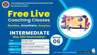 Intermediate Paper 2: COL | Topic: Ch-2: The Negotiable Instruments...| Session 2 | 31 March, 2023