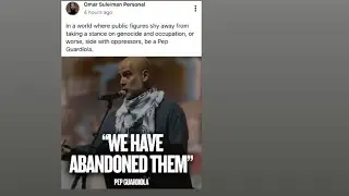 Imām Omar Suleiman praises Manchester City manager Pep Guardiola for speaking about Gaza!🤲