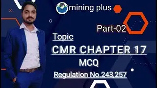CCL/WCL/SECLII CMR 2017 II CHAPTER 17II MCQ II PART 1 II REG NO. 243 TO 257 II MINING PLUS