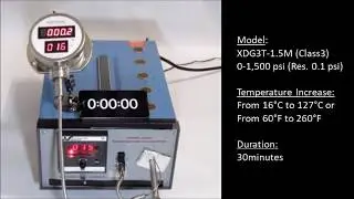 TrueMelt&trade; Digital Melt Pressure Gauge, Temperature Zero Drift Test