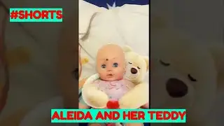 Aleida with teddy bear