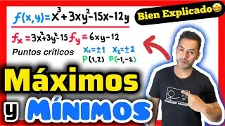 ✅MÁXIMOS y MÍNIMOS con Derivadas Parciales | 𝙉𝙤 𝙈á𝙨 𝙍𝙚𝙥𝙧𝙤𝙗𝙖𝙧 ❌​😵| CÁLCULO MULTIVARIABLE