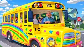 [90 SECOND LOOP] Wheels on the Bus Sound Variations || Poem World