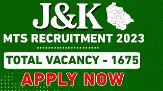 J&K MTS Recruitment Notification 2023 Out | j&k latest job vacancy 2023