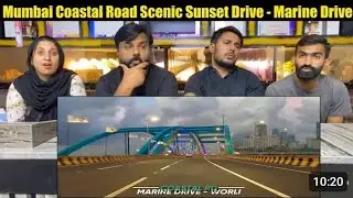 Mumbai Coastal Road Scenic Sunset Drive | Marine Drive to Worli - 4K