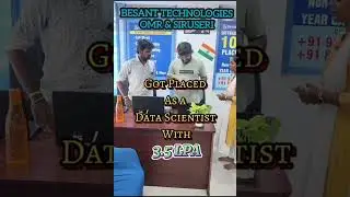 💐Congratulations Arivumathi MR for Getting placed as a #Data Scientist with 3.5 LPA 💐