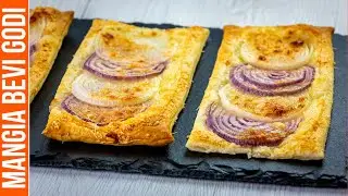 PUFF PASTRY BARS WITH 2 ONIONS