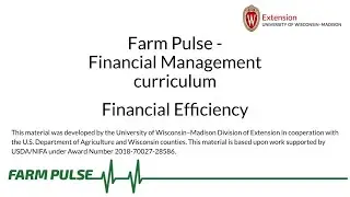 Financial Measures and Ratios: Financial Efficiency