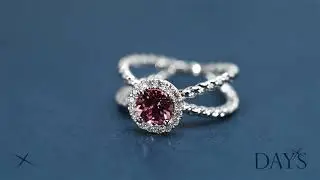 Maine Pink Tourmaline Ring in 14kt White Gold with Diamonds (1/5ct tw)
