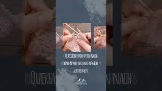Links geneigte Zunahme aus dem Querfaden - Stricktutorial