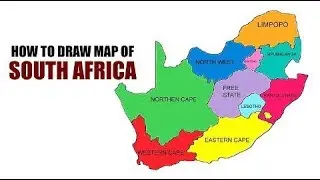 Learn Map Drawing 🌎🌎. HOW TO DRAW MAP OF SOUTH AFRICA. ( Step by step tutorial)