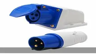 Davitu 16 Amp 3 Pin Industrial Plug+Socket 220-250V Weatherproof IP44 2P+E 3Phase 16A - (Color: Plu