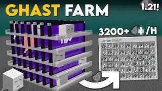 Minecraft BEST Ghast Farm 1.21 | Ghast Farm Tutorial In Minecraft - 3200+ Per/h