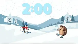 2 Minute Cute Winter Themed Timer   No Sound