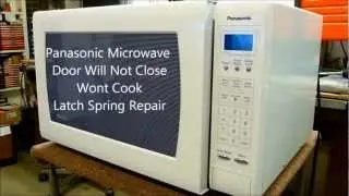 Дверца микроволновой печи Panasonic не закрывается. Защёлка остаётся закрытой. Ремонт.