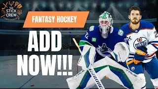 ADD These Players NOW for Week 7 of Fantasy Hockey!!!