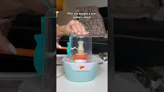 I tried a mini pottery wheel 😱