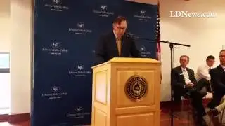 @LVC president Lewis Thayne speaks at the college's annual opening breakfast on Aug. 20. #LDNews