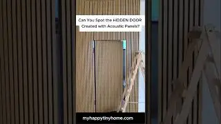 Acoustic panels are used to create a hidden door #acousticpanels #secretdoor #shorts