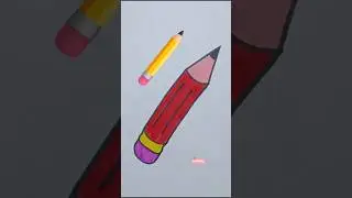 How to draw a Pencil ✏️ #shorts #pencil #drawing #howtodraw #art #ytshort #easydrawing #satisfying