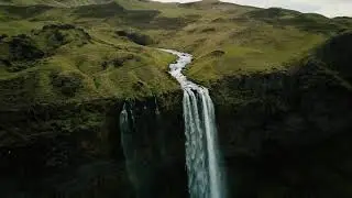 4K Waterfall Mountain Nature Template | Copyright Free Templates