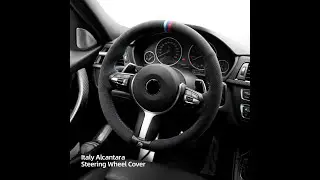 How to install hand stitch steering wheel cover for BMW 2 3 4 5 6Series M2 M3 M4 M5 M6 X2 X4 X5 X6