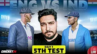 Tendulkar & Anderson Trophy 2025 🏆  England vs India 5th Test Day 1 🔥 | Cricket 24 Live | RtxVivek