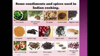 III / IV  Semester, Food Production Operations , Condiments Herbs, Spices, Masala and Paste
