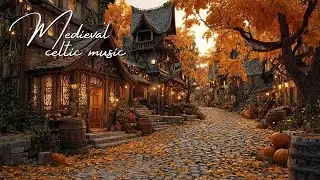 Fairytale Autumn Street 🏰 Fantasy Medieval Music for Peaceful Sleep, Relax, Study