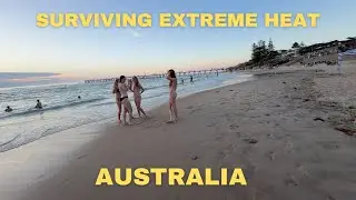 【【4K】Surviving Australia&rsquo;s Heatwave | Port Noarlunga Beach Walk