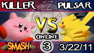 Super Smash Bros  64   KillerKirby vs &laquo;&ordf;&Ntilde;&szlig;k&ordf;&raquo;PulsarPikachu {2 Rounds}   240p