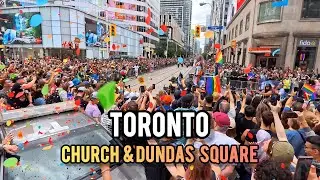 Toronto Saturday Church Street, Downtown Walking Tour Canada 4K