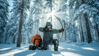 “Epic Winter Survival: Building a Pyramid Igloo & Hunting in Snow”